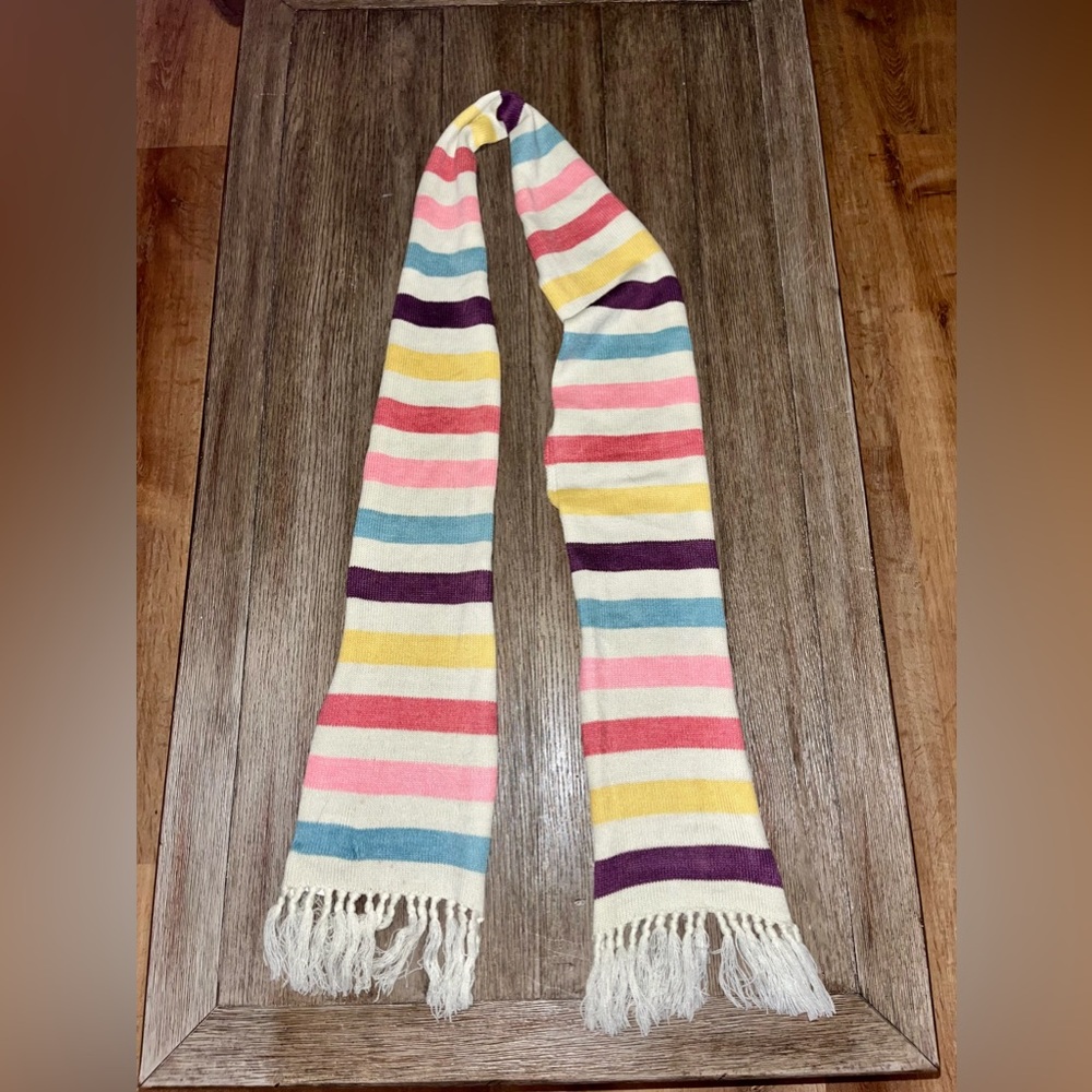 NWOT Colorful Striped Scarf The Myth of Jade - OS